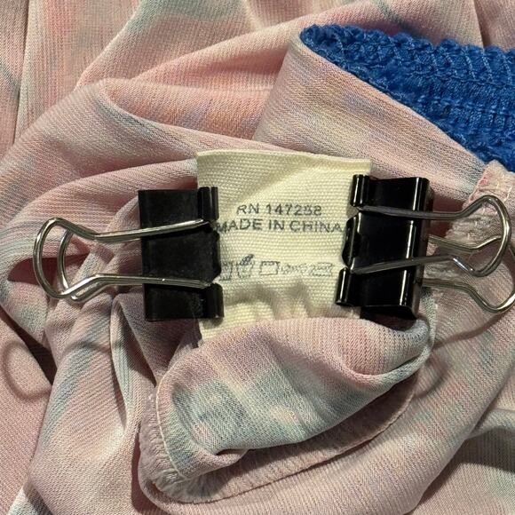 Simply Southern Dress Off Shoulder Shell Bell Sleeve Coastal Beachy Pink Large - Picture 4 of 5